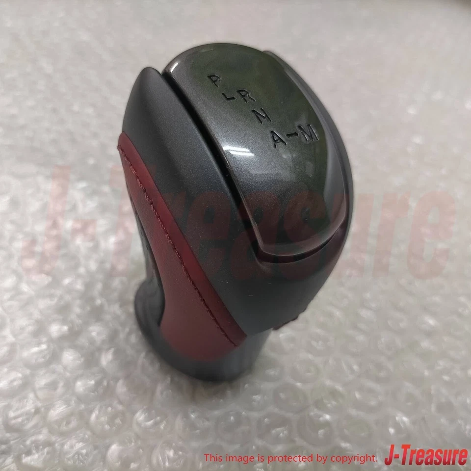 Perilla de cambio genuina Nissan GT-R R35 2011-2015 cuero rojo negro 34910-KB60A OEM Foto 3 de 4