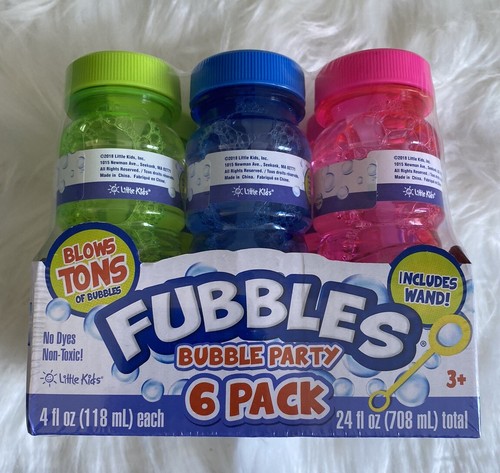 Pack Of 6 Fubbles 4oz Each Bottle Bubble Solution Each Bottle Includes Wand NEW! - Picture 4 of 4