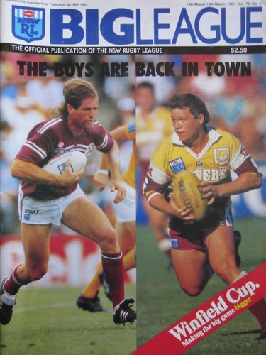 Big League 13- 19th March 1991 Vol.72 No.4- Poster 91' final series