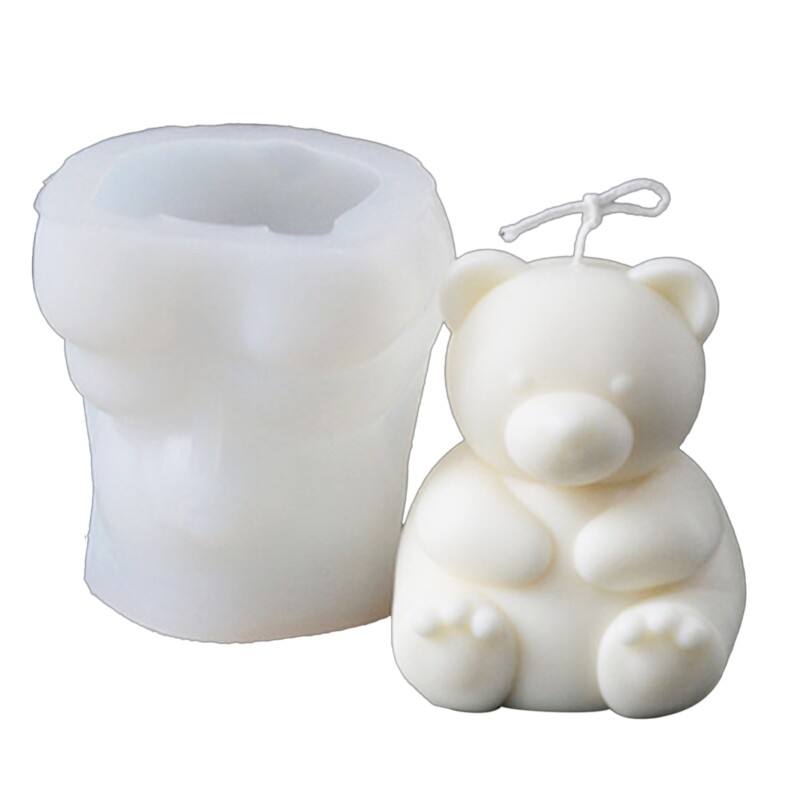 Bear Silicone Mold for Gypsum Epoxy Resin DIY Home Decor Craft Aroma Mould