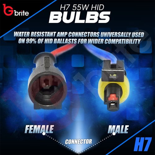 H7 55W 50W HID Xenon Bulbs Kit replacement 8000K 6000K 4300K 10,000K WHITE METAL - Picture 6 of 9