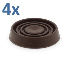 Furniture Wheel Castor Cups - Non-Slip Rubber - 4 Pcs - Stop Beds From Rolling
