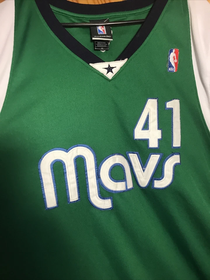 Camiseta para hombre Dirk Nowitzki Dallas MAVS Reebok talla 56 NBA Authentics bordada Foto 2 de 4
