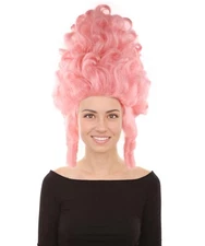 Adult Colonial Lady Beehive Pink Baroque Beauty Wig Halloween Party Hair HW-2005