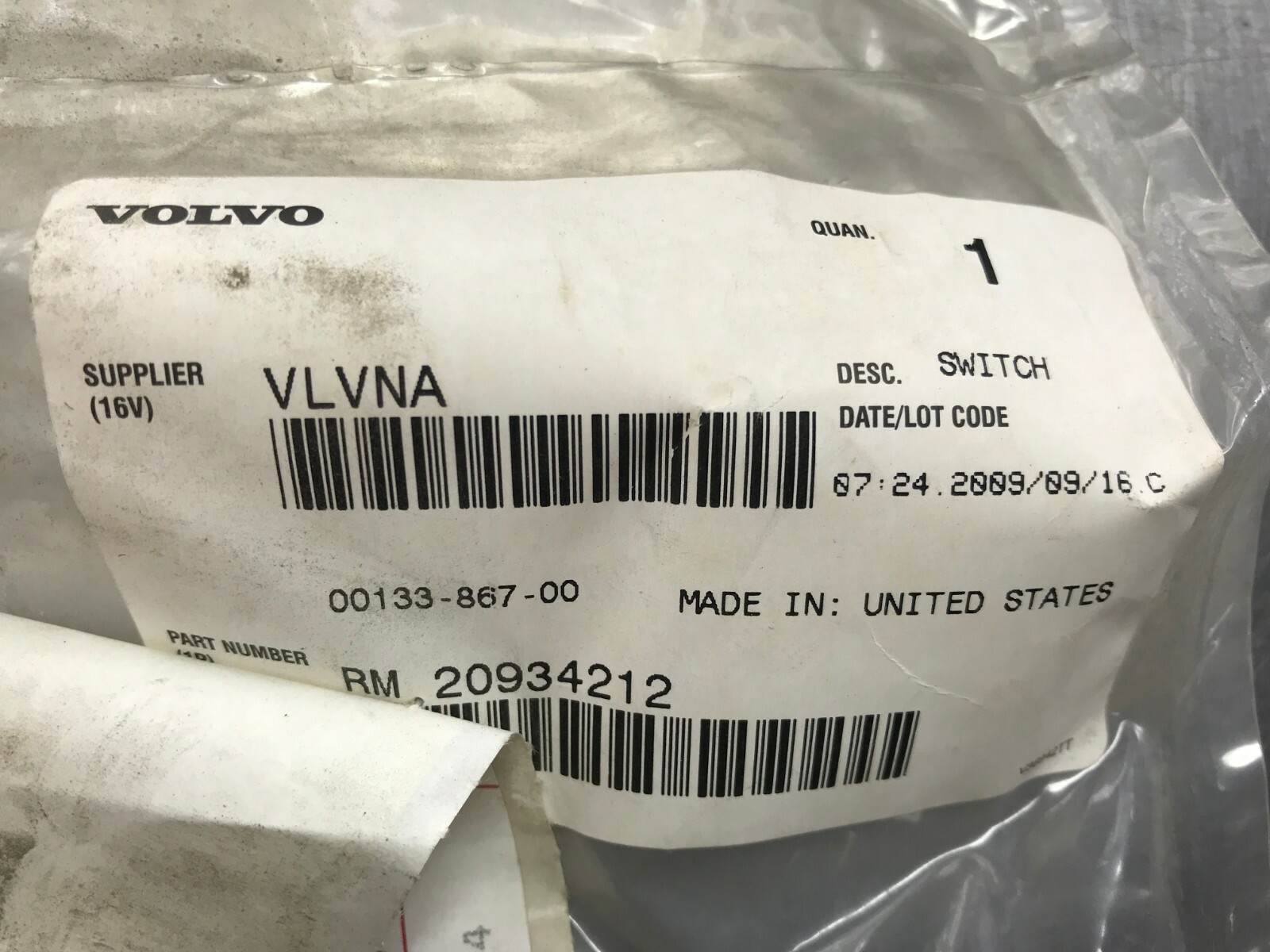 20934212 GENUINE Volvo SWITCH RM20934212 | eBay
