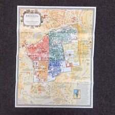 Vintage 1996 National Geographic Magazine Map Jerusalem Old City History Sites