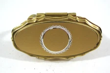 Vintage Diamond Cut Gold Mon Image Flip Up Mirror Lipstick Holder Paris Presents