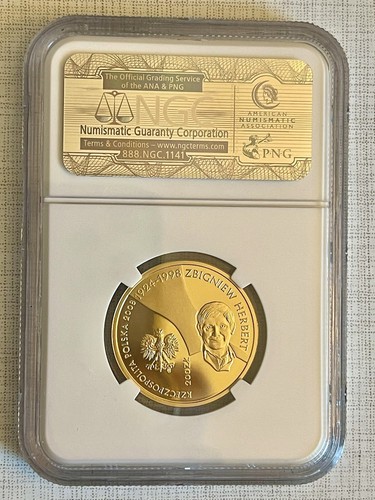 Poland 2008 MW Zbigniew Herbert 200 Zlotych Gold NGC PF68 ULTRA CAMEO SKU# 2879 - Picture 2 of 2