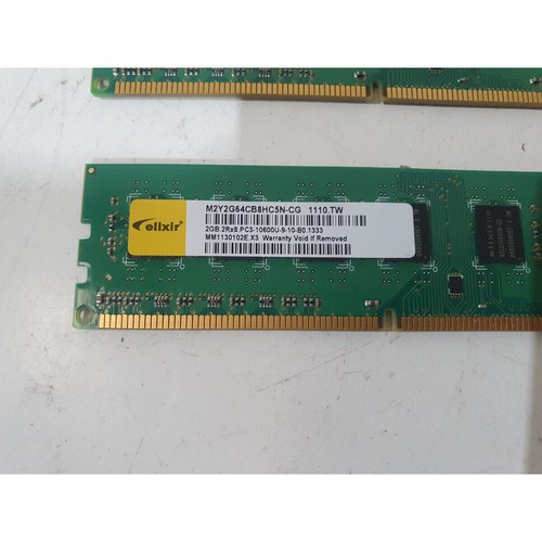 Lot 2 Elixir M2Y2G64CB8HC5N-CG Ram 2GB DDR3 1333MHz 240-Pin DIMM Desktop Memory - Picture 3 of 5