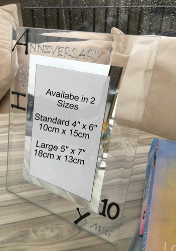 Personalised/Non Personalised 10th Anniversary Frames Port 3 Designs/2 Sizes - Picture 13 of 18