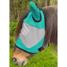Rugged Ride Two Tone Soft Mesh Fly Mask w/Forelock Hole and Ears