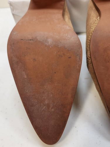 Mudd SOPHIA Western Chunky Heel Slip On Mules Size 10 M Tan - Picture 12 of 13