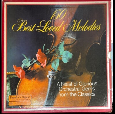 150 Best Loved Melodies 8 Vinyl LP's Readers Digest Box set 1981