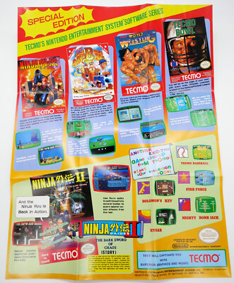 Nintendo TECMO NES Insert Beilage - TEC-NES-US-2