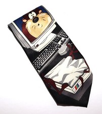 Vintage Looney Tunes Golf Neck Tie 1998 Taz Computer Characters Tie Neck Tie