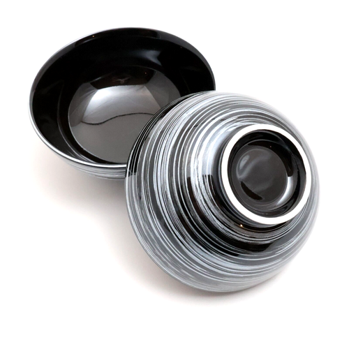 Midnight Dragon Japanisches Geschirrset für 2, 16-teilig Schwarz Porzellan Ryokan-Stil - Bild 14 von 24