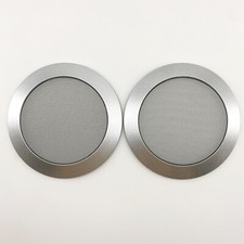 2- 4" Speaker Covers For Car Audio DJ PA Speakers Frame Metal Mesh Silver Gray