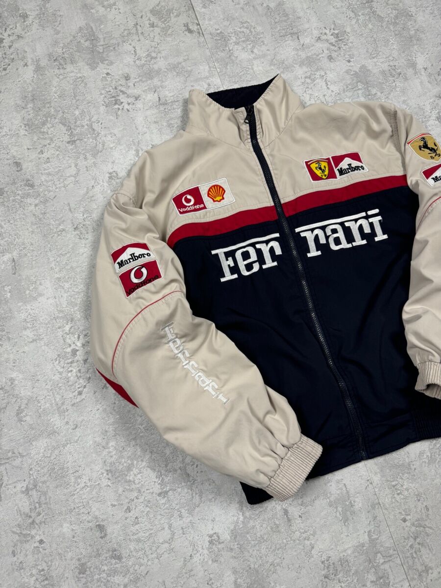 RARE Vintage Ferrari Racing Bomber Jacket Michael Schumacher RARE Vintage Ferrari Racing Bomber Jacket Michael Schumacher