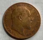 1906 Uk Great Britain British England One 1 Penny King Edward Vii