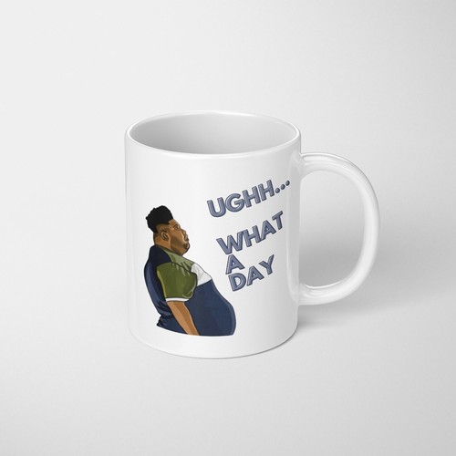 Harvey What A Day Rude Funny Cheeky Gift Coffee Tea Mug + Coaster Option Him Her - Picture 2 of 8