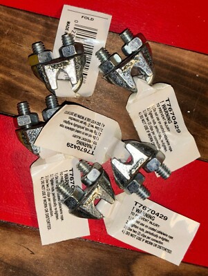 5 X Cooper Tools Wire Rope Clip 3/16  T7670429    5 Clips