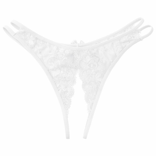 Sissy Men Crotchless Briefs Floral Lace Hollow Out Low Waist Thong AU - Picture 4 of 28