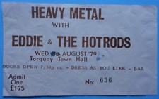 Eddie & The Hotrods Aug 1, 1979 Town Hall, Torquay, Devon, England