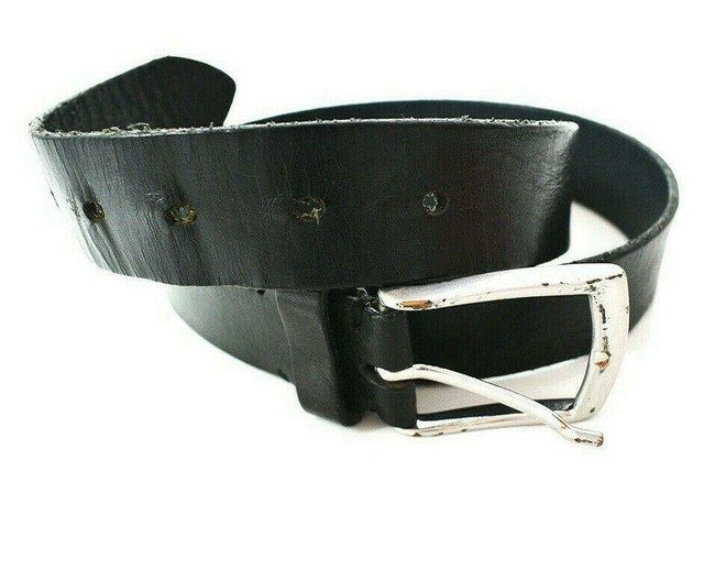 Zara Vintage Mens Leather Belt Black Size 34 eBay