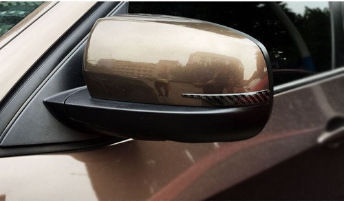 4" Carbon Fiber Rearview Mirror Anti-Rub Strip Protector Sticker For BMW Toyota - Picture 5 of 7