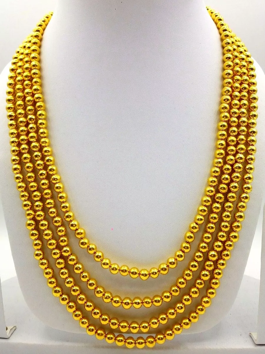 Beads chain designs in best sale gold