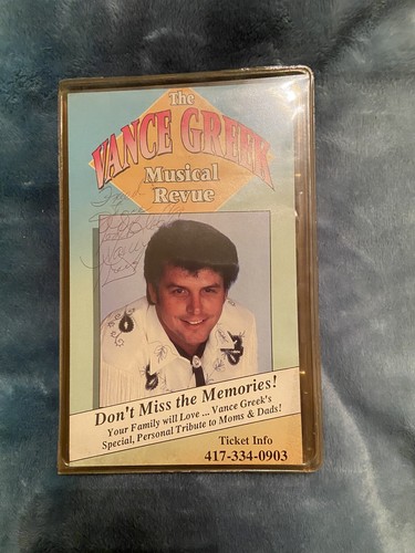 VANCE GREEK country favorites Musical Review cassette tape set Branson autograph