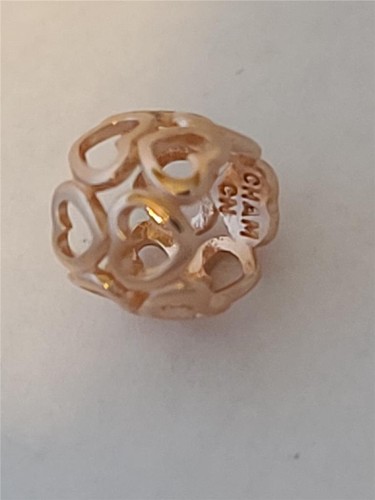 Chamilia ~DELICATE HEARTS~ ROSE GOLD BLUSH SPACER Sterling Bead 2015-0133 $25 - Picture 6 of 6