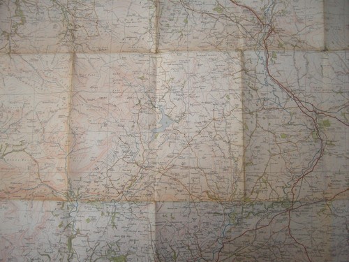 ORDNANCE SURVEY Ribblesdale map 25. 1" Vintage Cloth 1924. Barnoldswick, Settle - Picture 9 of 15