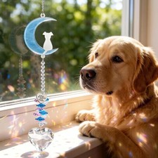 Loss of Dog Sympathy Gift,Memorial Sun Catcher for Loss of Dog, Crystal Pet S...
