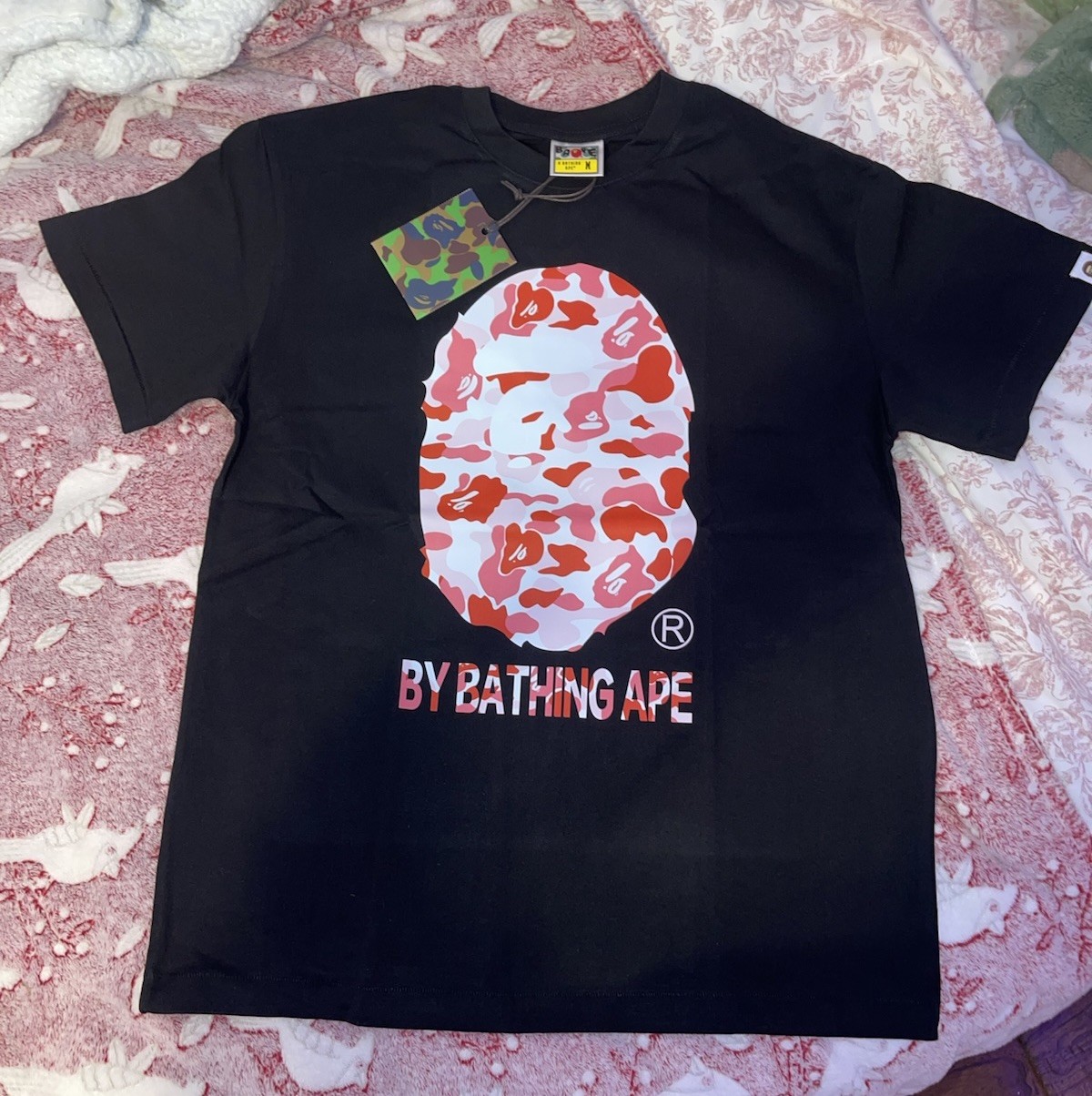 A Bathing Ape Pink Bape T-Shirt Size Medium