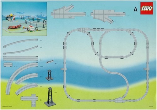 Lego® TRAIN Tracks 9V Railway Monorail Rails SET Switchpoints 1A