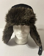 H&M Trapper Hat Faux Fur Quilted Ear Flap Bomber Winter Mens Womens