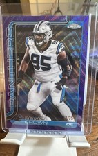 2025 Topps Chrome Derrick Brown #47 Purple Wave /75 - Panthers
