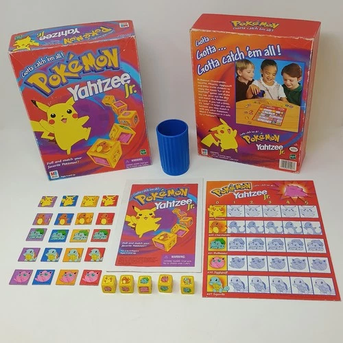 Vintage Milton Bradley Hasbro Nintendo POKEMON Yahtzee Jr. Game 1999 Nintendo