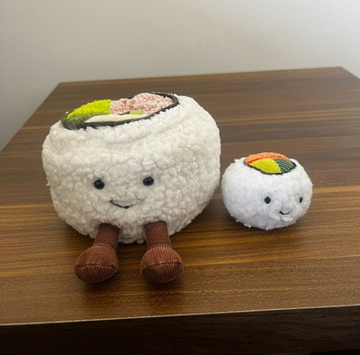 Retired Jellycat Silly Sushi California Roll + Sassy Sushi Uramaki