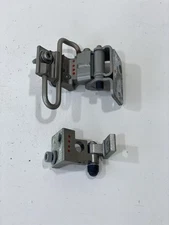 03-10 Porsche Cayenne Passenger Right Rear Door Hinges Pair White OEM 7L0833412A