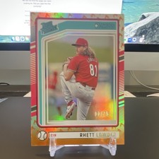 2024 Panini Donruss Rated Prospects Rhett Lowder #166 On Fire /75 Rookie Reds