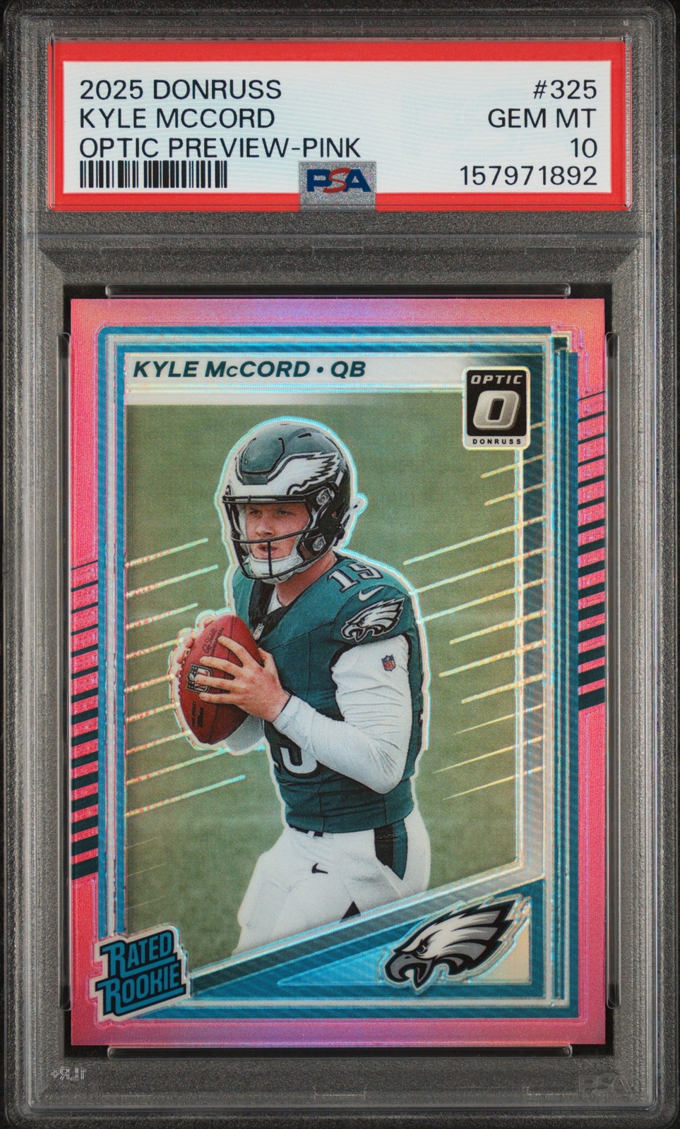 Kyle McCord Panini Donruss #325 Preview Pink Optic