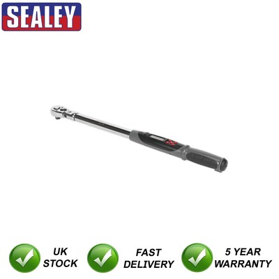 Sealey Premier Flexi-Kopf Digital Drehmomentschlüssel Winkel 1/2'' Vierkantantrieb 20-200 Nm