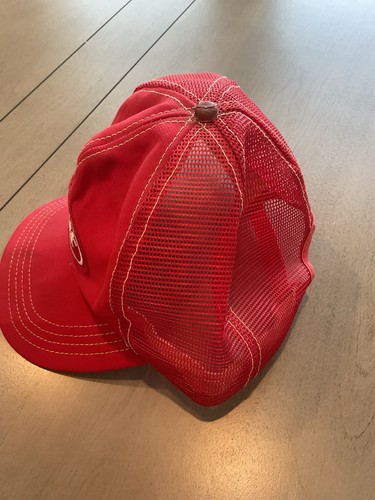 Vintage Peterbilt Motors Trucks Red & White Twill Trucker Cap/Hat - Picture 16 of 17
