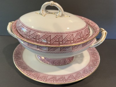 Exquiste Worcester Royal For Tiffany & Co Taureen Tureen Tiffany studios era
