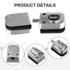 Glass Door Lock Hardware No Punching Office Sliding Control Study Compact