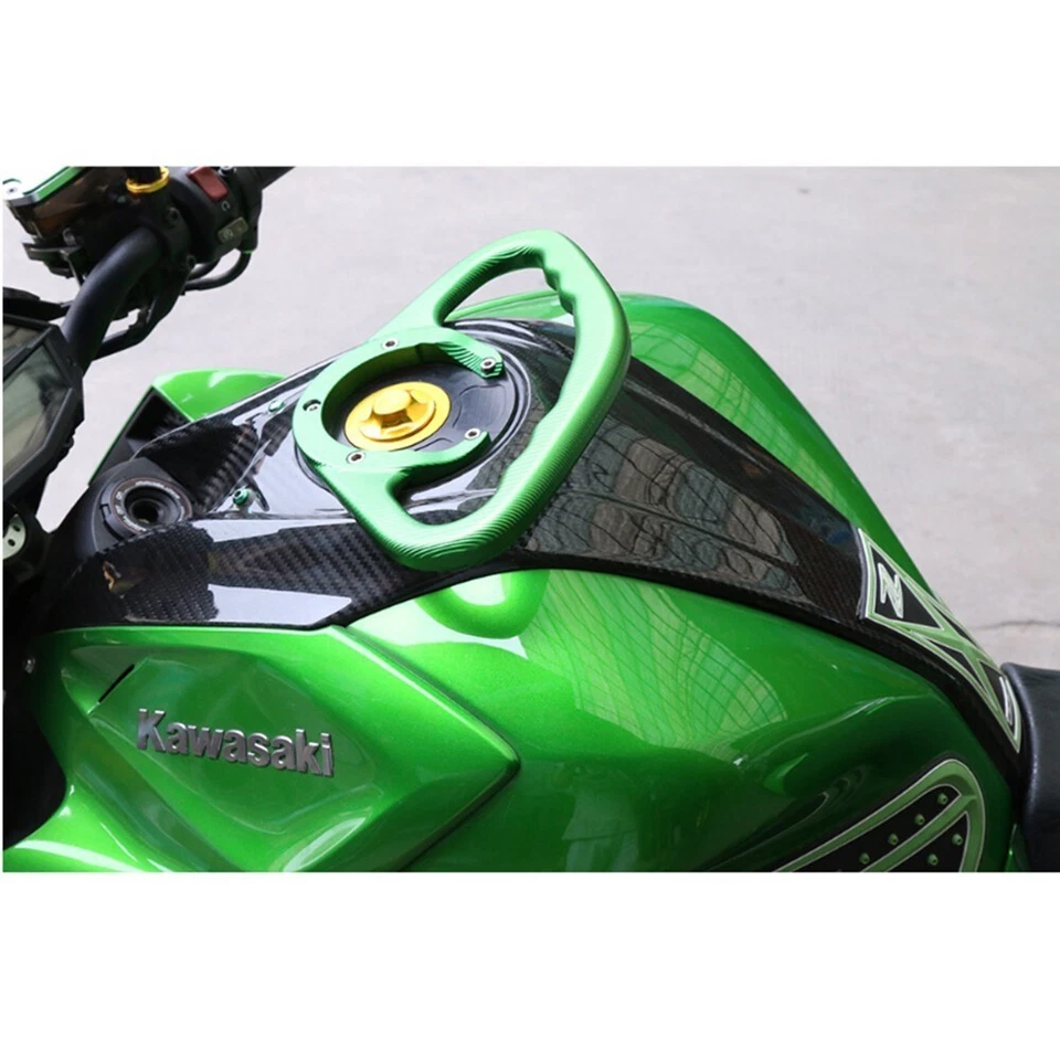 Empuñadura universal para tanque de pasajero trasero para motocicleta apta para Kawasaki Yamaha Suzuki Foto 4 de 4
