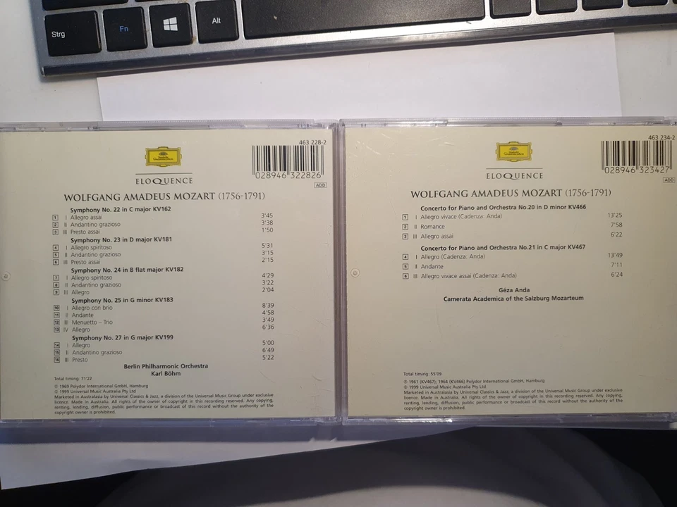 Eloquence - Mozart -Symphonies Nos. 22-27 & Mozart -Piano Concertos 20+21 (W17) - Bild 2 von 2