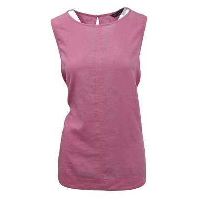 M&S Collection Women's Easy-Iron Linen Blend Sleeveless Top